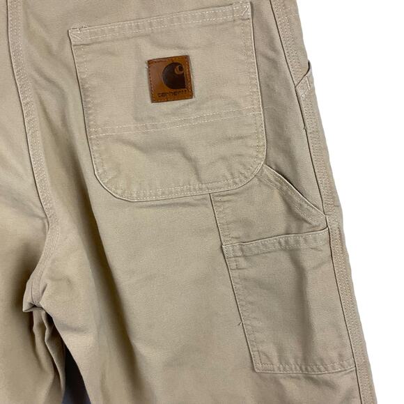 Carhartt B11 Washed Duck Work Pants Cargo Dark Khaki Tan Wet Pants size 36 x 30 - Picture 5 of 13